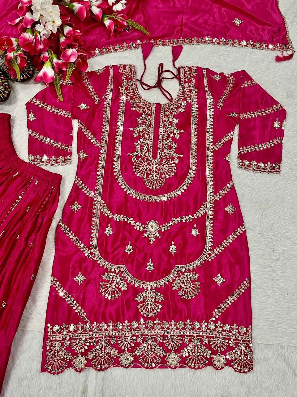 The Rani Pink Ceremonial Heritage Gharara